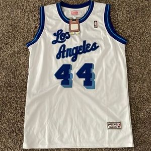 Mens Jerry West Basketball Royal blue jersey. Mens size 52 with a tag on it.